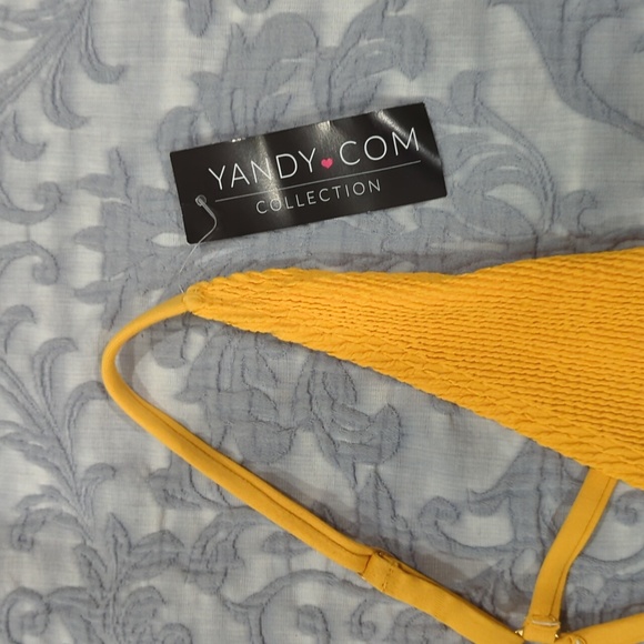 NWT Yandy Swim Collection Sexy Swimsuit - Size Medium/Large Mustard Color - Picture 4 of 5